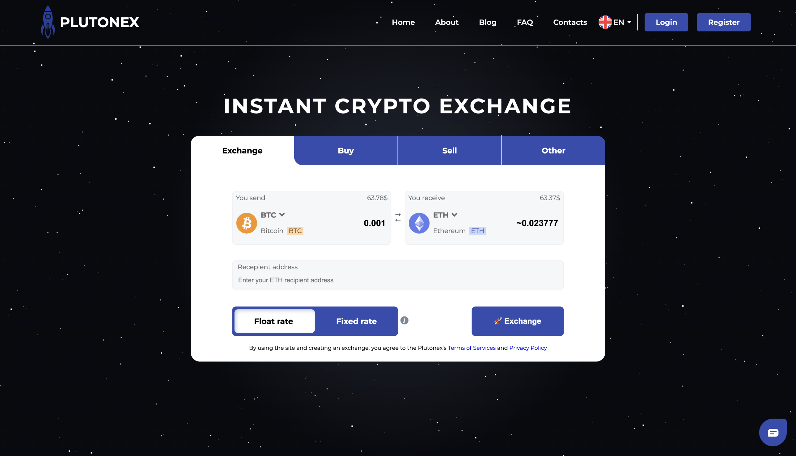 BTC to SOL exchange